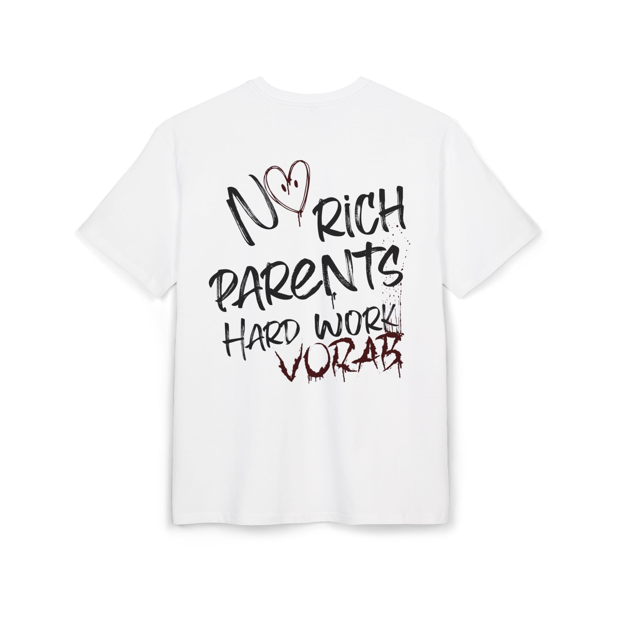 No Rich Parents, Hard Work Attitude Oversize Tee - Urban Style,
